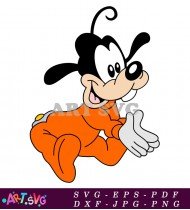 Cartoon Character With Orange Shirt SVG