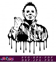 Michael Myers Halloween Horror Movie Icon Silhouette SVG