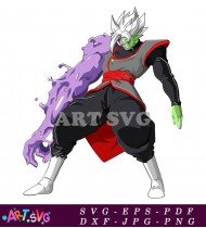 Black And Red Goku Super Saiyan Anime Character SVG