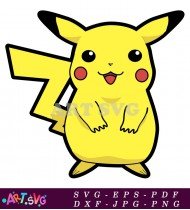 Yellow Pokemon Character Illustration Pikachu SVG