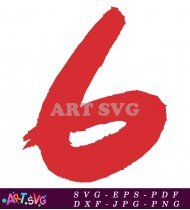 Red Number Six Drawing Design SVG