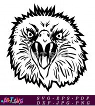 Eagle Black And White Angry Bird Image SVG