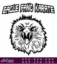 Eagle Fang Karate Logo Design Illustration SVG