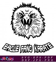 Eagle Fang Karate Black And White Design SVG