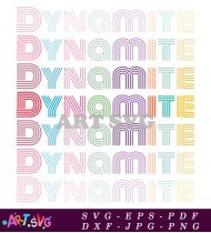 Dynamite Text Vector Illustration for Clothing Design SVG