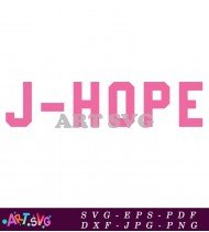 Black Text with J-Hope Design for Background SVG