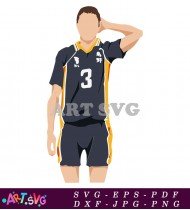 Volleyball Player In Uniform Graphic SVG