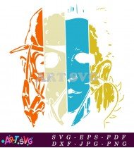 Colorful Skull Vector Design For Graphic T-Shirt SVG