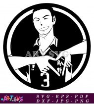 Cool Anime Basketball Player SVG