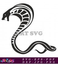 Black Cobra Snake Tattoo Design Vector Illustration SVG