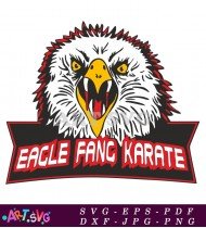 Eagle Fang Karate Logo Text Design Vector Art SVG