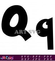 The Letter Q Bold Black Design SVG