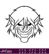 Evil Smile Horror Movie Character Design SVG