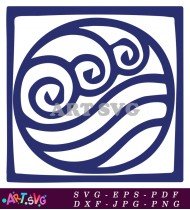 Water Tribe Avatar Symbol Graphic Design SVG