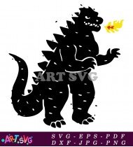 Godzilla Monster Classic Silhouette Art SVG