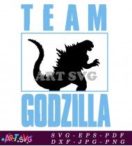 Team Godzilla Logo Design With Silhouette SVG