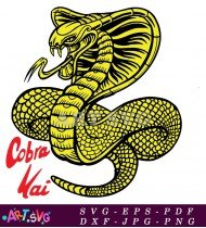 Cobra Kai Yellow Snake Logo Design SVG 2