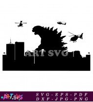 Godzilla City Skyline Monster Movie SVG