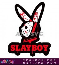 Playboy Bunny Jason Voorhees Horror Mask Design SVG