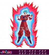 Super Saiyan Goku Anime Character Art Design SVG 1