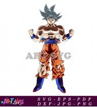 Super Saiyan Goku Anime Character Art Design SVG 2