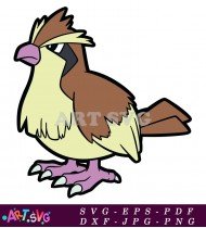 Cute Cartoon Bird Pokemon With Red Eyes SVG