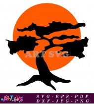 Japanese Bonsai Tree Silhouette SVG