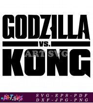 Godzilla vs Kong Comic Style Poster SVG