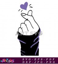 Hand Gesture Showing Love and Heart SVG