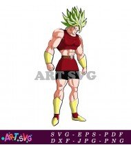 Powerful Female Saiyan Dragon Ball Fighter SVG