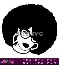 Woman Silhouette Head Design SVG