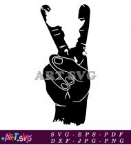 Black Woman Silhouette With Afro Hair Style SVG