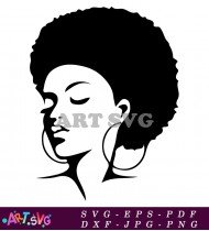 Black Woman With An Afro Hairstyle SVG