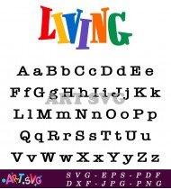 Colorful Alphabet Letter Chart SVG 1