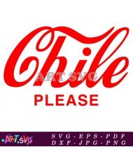 Chill Coke Please Red White Black Logo SVG