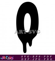 Dropping Black Letter Dripping Shape Design SVG 1