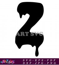 Dripping Letter Z Ink Black Font Design SVG 1