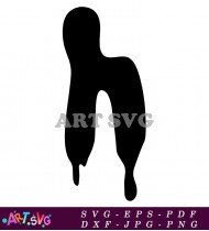 Dripping Letter H Ink Black Font Design SVG 2