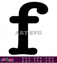 Black Letter F Design Stylish Serif Typeface SVG