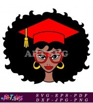 Black Woman Graduation Image SVG 2