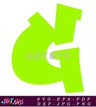 Neon Green Graffiti Letter G Design SVG