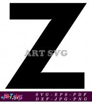 Bold Black Graffiti Letter Z Design SVG