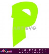 Green Letter P Graffiti Design With Outline SVG 2