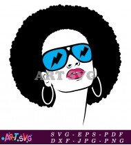 Retro Sunglasses Woman Silhouette Vector Illustration SVG