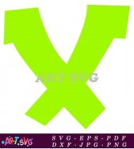 Green Graffiti Style Letter X Design SVG