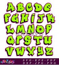 Urban Graffiti Style Alphabet Letters SVG