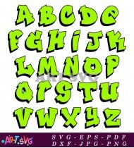 Graffiti Alphabet Letter Design Vector SVG