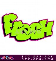 Fresh Graffiti Tag Word Design Urban Style SVG