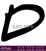 Hand Drawn Bold Capital Letter D Design SVG 1