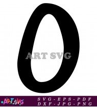 Black and White Hand Drawn Letter O SVG